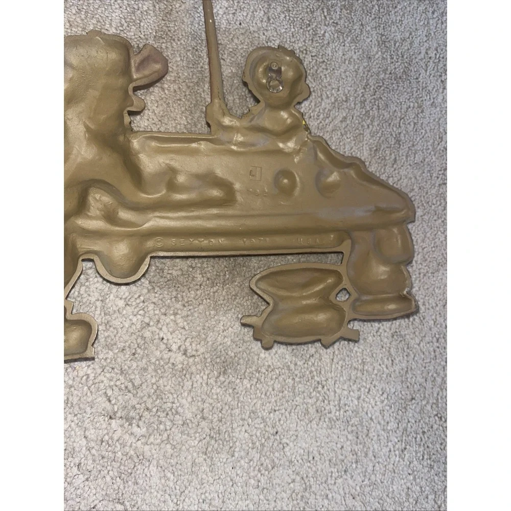 Vge 1971 SEXTON Wall Art Hanging Number 792 Man Shooting Pool Cast Iron Metal